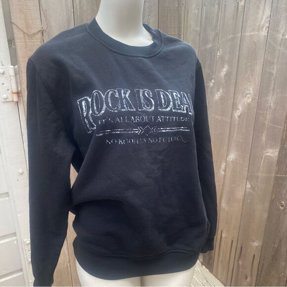 The Kooples BLACK SWEATSHIRT WITH SCREEN PRINT size 1 NWT - Picture 3 of 16